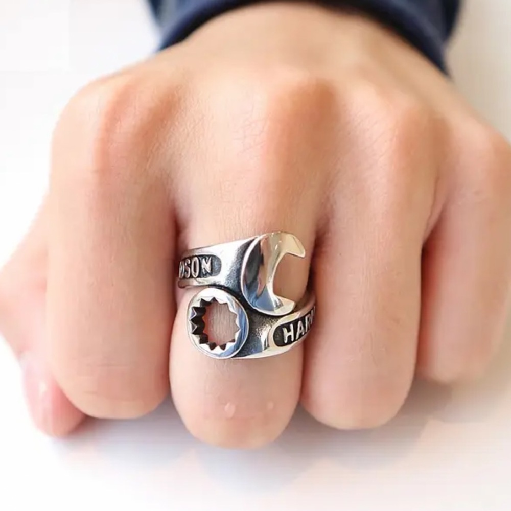 🏍️Harley-Davidson Highly Polished Stainless Steel Combination Wrench Ring! - Picture 4 of 11